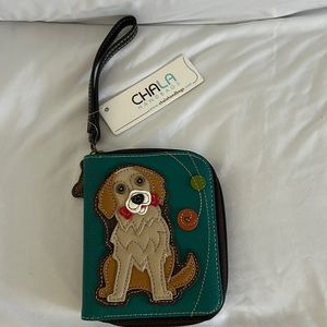 NWT Chala Wristlet Wallet Golden Retriever